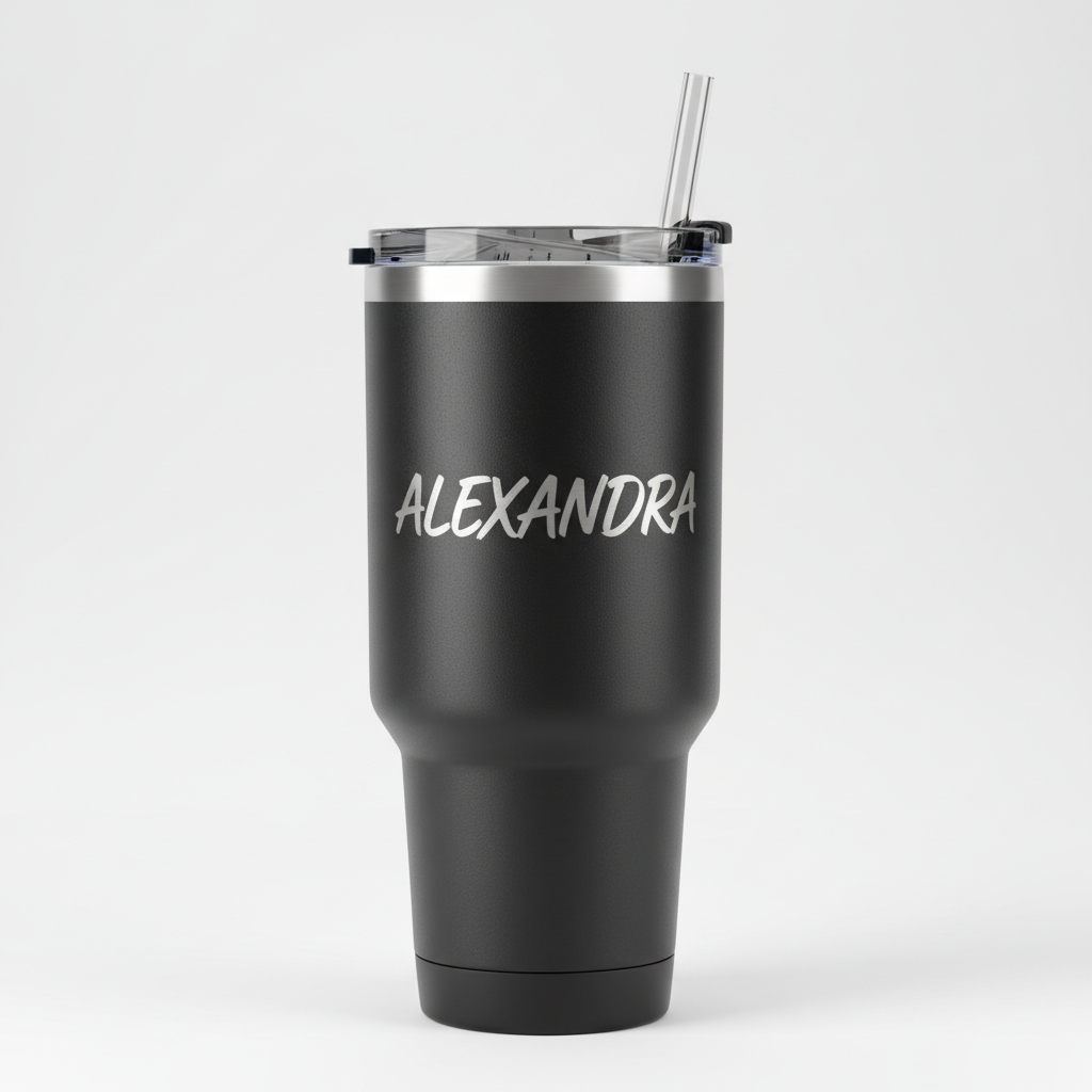 40oz Black Stainless Steel Tumbler