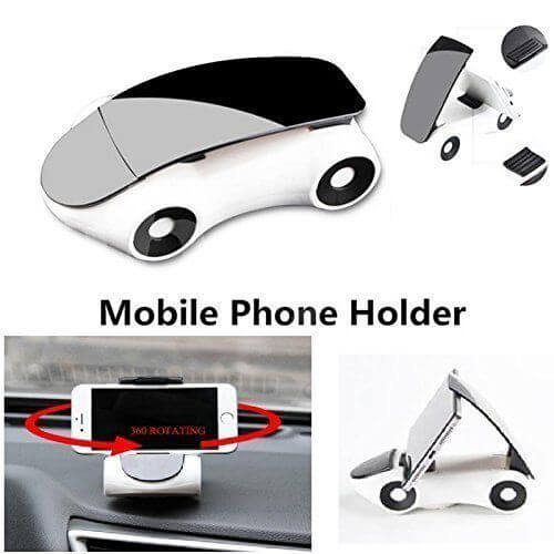 Car Shape 360° Rotating Mobile Phone Holder - Dashboard Mount