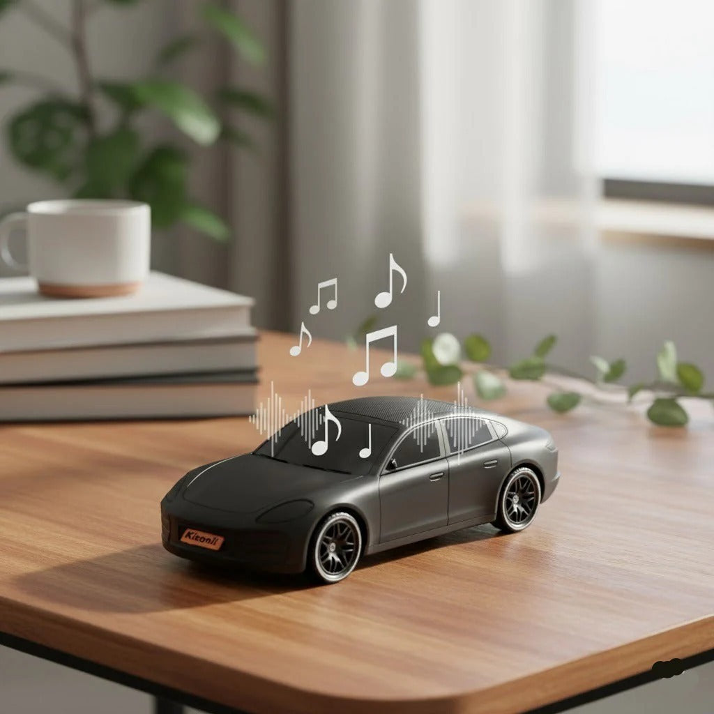 Solar & Rechargeable Car Shape Wireless Speaker | Long Lasting Battery With High Bass Sound