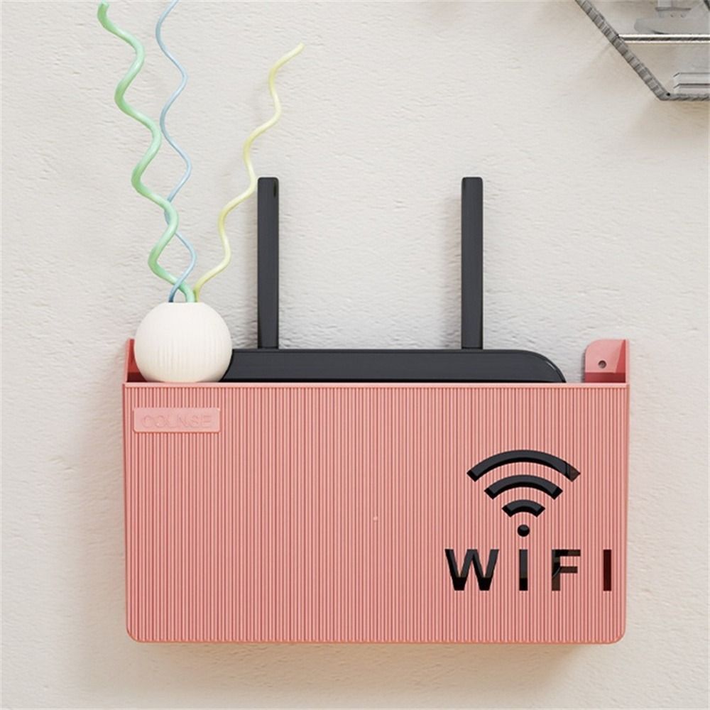 WiFi Router Wall Mounted Plastic Stand | Cable Organizer Box | 4 Colors Available