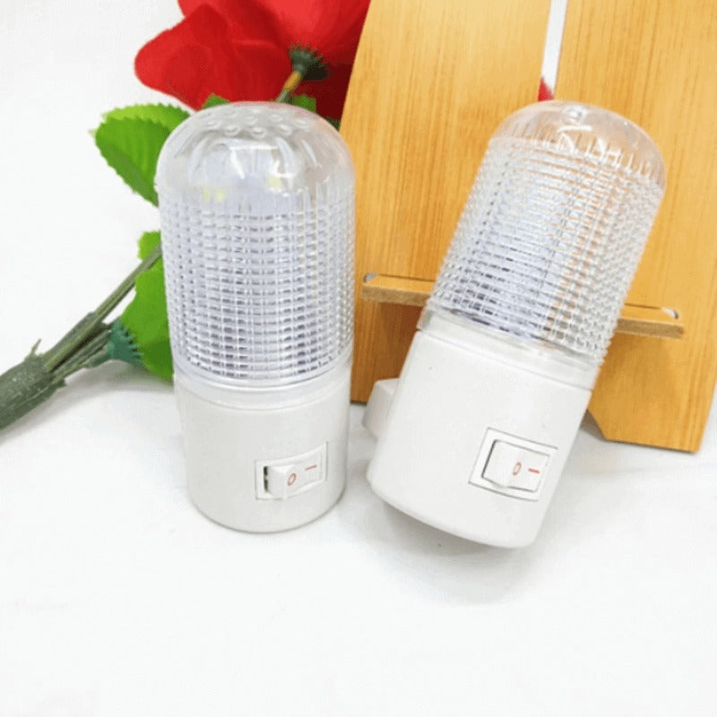 LED Night Light - Energy Saving Wall Plug-In Night Lamp with Manual Switch | Soft Lighting for Bedroom & Hallway
