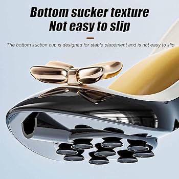 Creative High Heel Soap Holder - Bathroom Soap Dish with Anti-Slip Base & Gold Bow - Random Colours