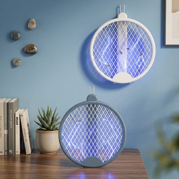 Rechargeable 2 in 1 Electric Insect Swatter & Mosquito Killer | UV Light Trap | Box Pack