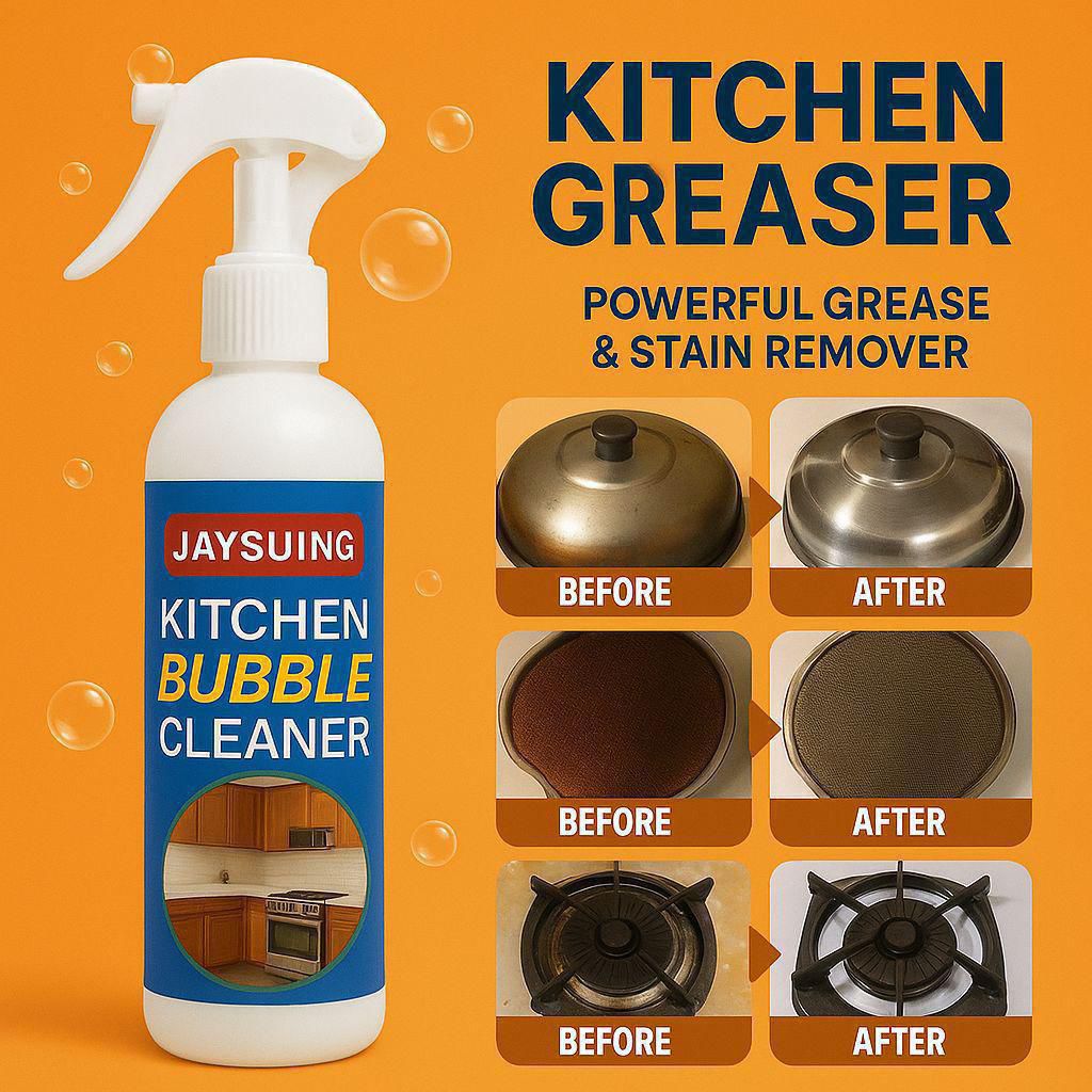 🔥 BUY ONE GET ONE FREE 🔥 Kitchen Heavy Duty Cleaning Spray | Jaysuing Bubble Cleaner | Powerful Grease & Stain Remover