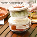🔥 Multipurpose Drainage Kitchen & Fridge Basket | Bilayer Drain Basket | Hidden Folding Handle | Open/Close Lid Cover