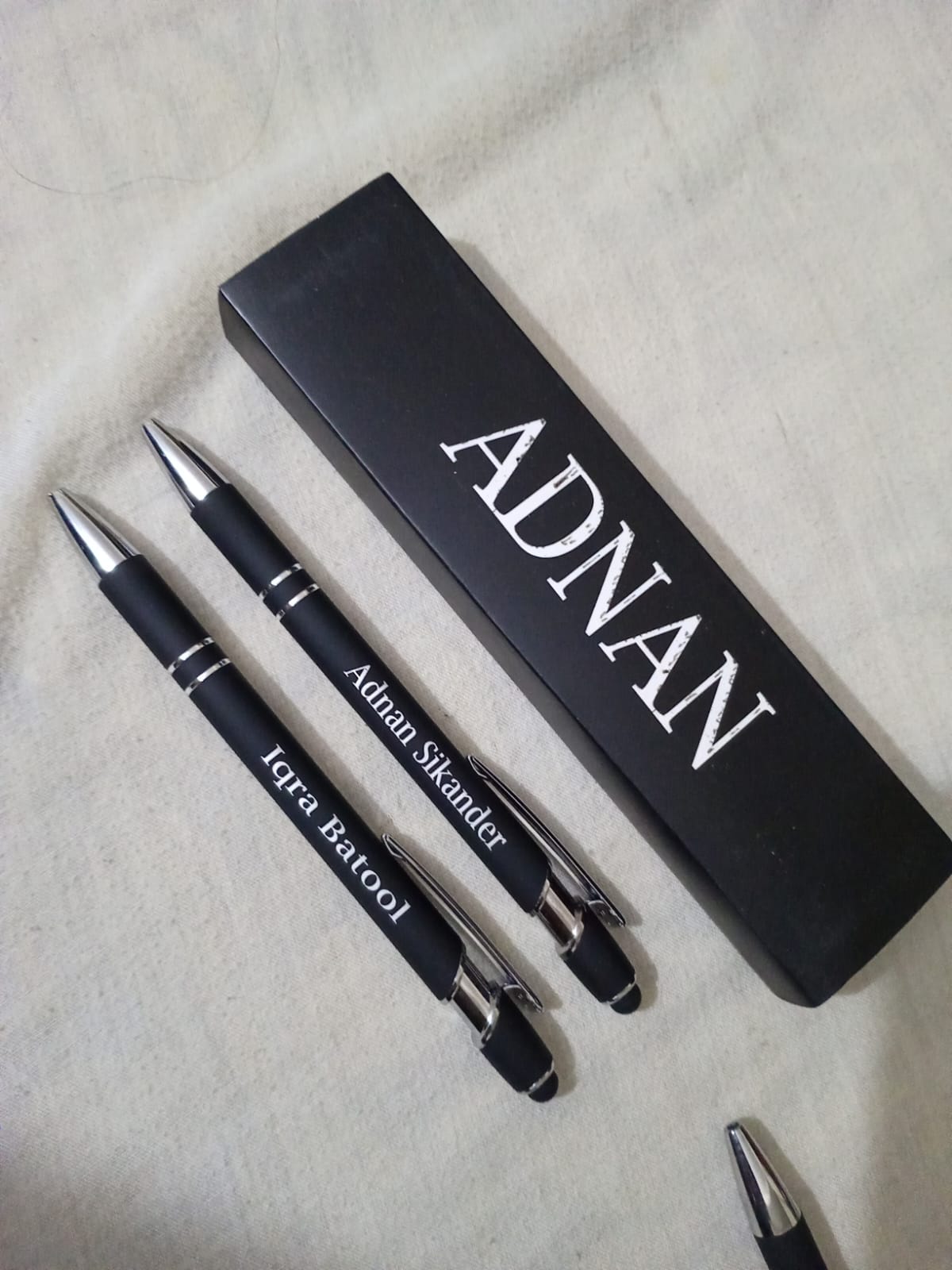 Customized Name Engraved Pen | Matte Black Metal | Perfect Gift
