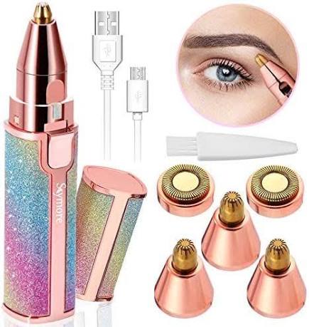 2 in 1 Eyebrow Trimmer & Facial Hair Remover | USB Rechargeable | Ladies