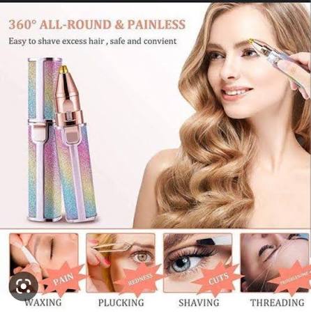 2 in 1 Eyebrow Trimmer & Facial Hair Remover | USB Rechargeable | Ladies