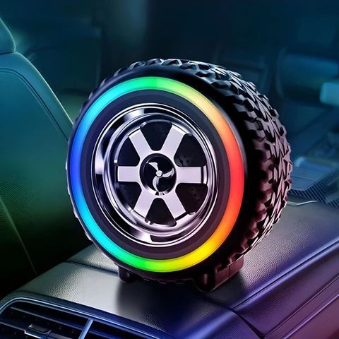 🛥️🌈 RGB Tyre Shape Bluetooth Speaker | LED RGB Light | Rechargeable | Box Pack