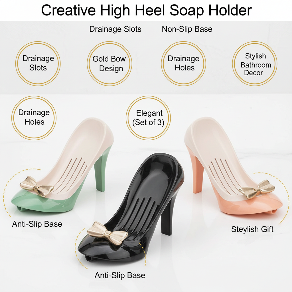 High Heel Soap Holder Features Banner