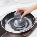 Soap dispenser scrubber brush lifestyle cleaning kitchen sink