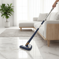 Triangle mop cleaning marble floor reaching under furniture lifestyle photo