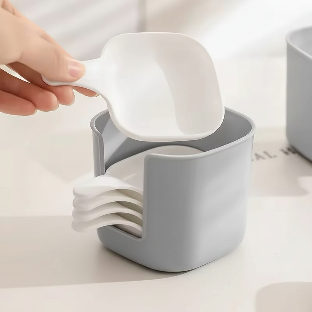 Sauce dish stack with holder enhanced photo