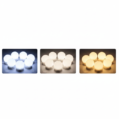 Three color modes of vanity LED bulbs cool neutral warm
